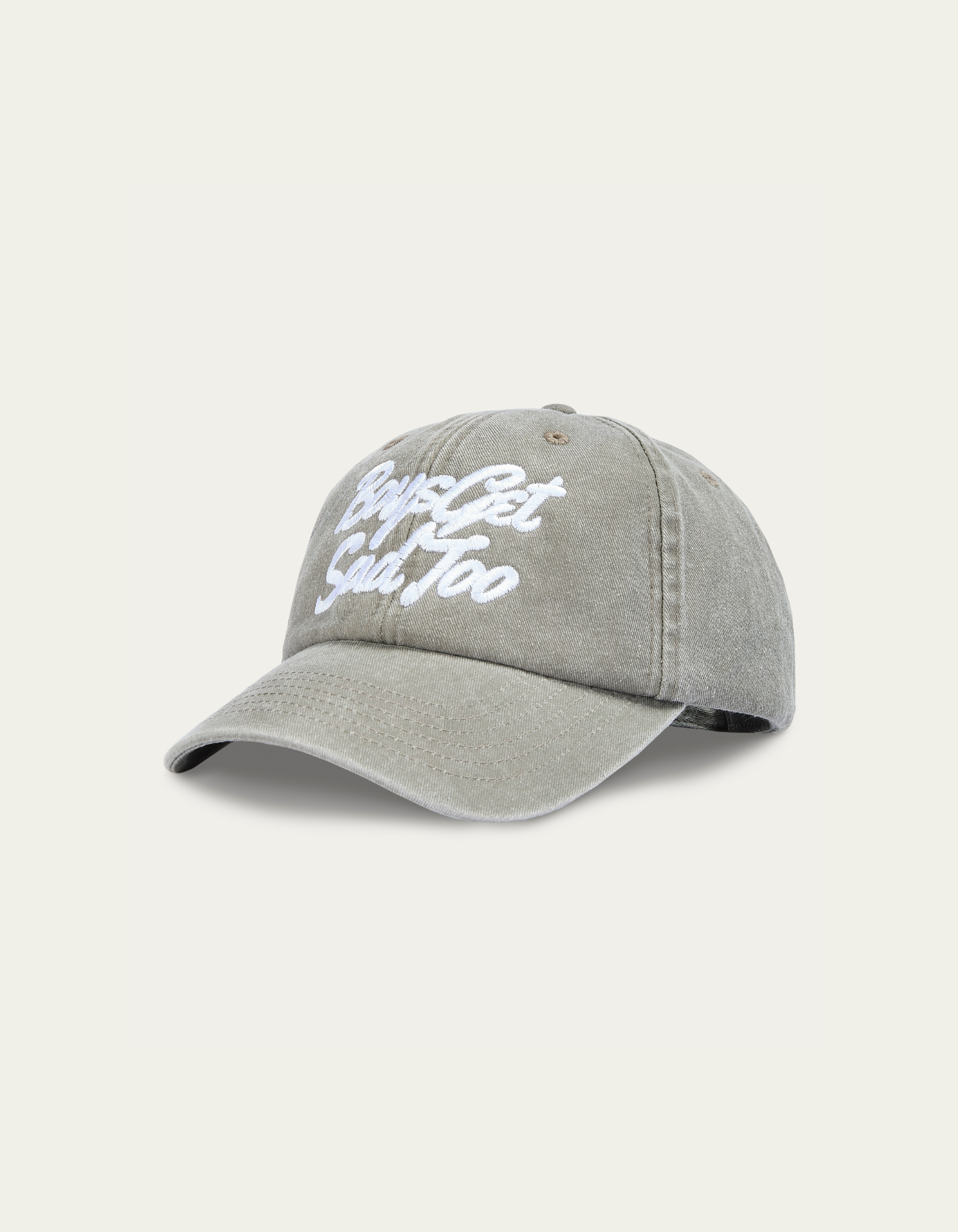 SCRIPT VINTAGE GREY 6-PANEL CAP