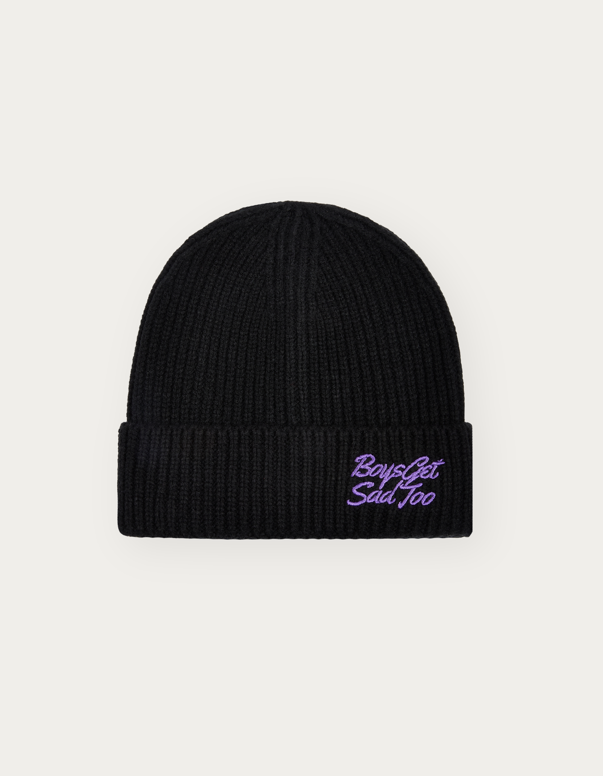 RIBBED BEANIE BLACK