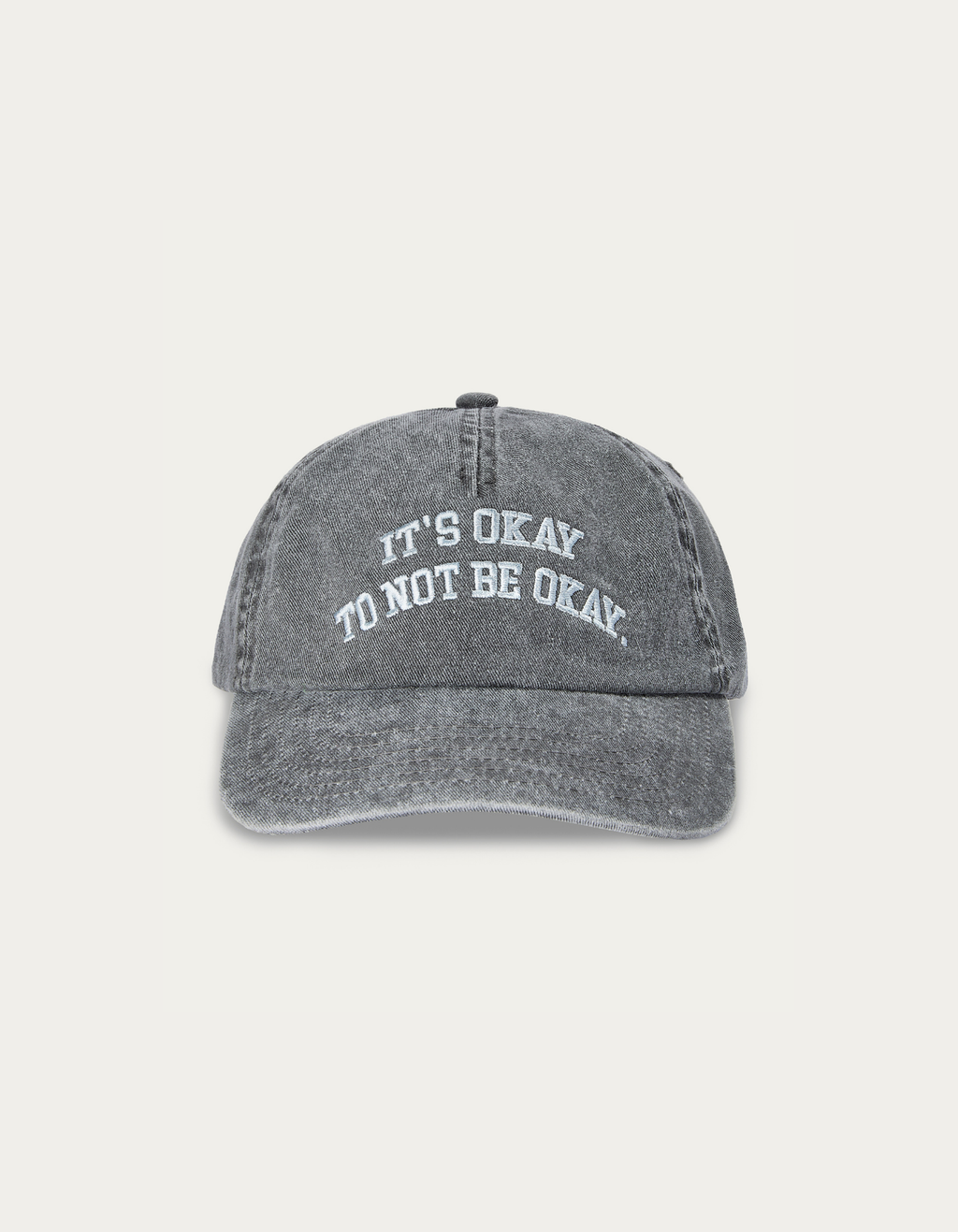 IT'S OKAY VINTAGE BLACK 5-PANEL CAP