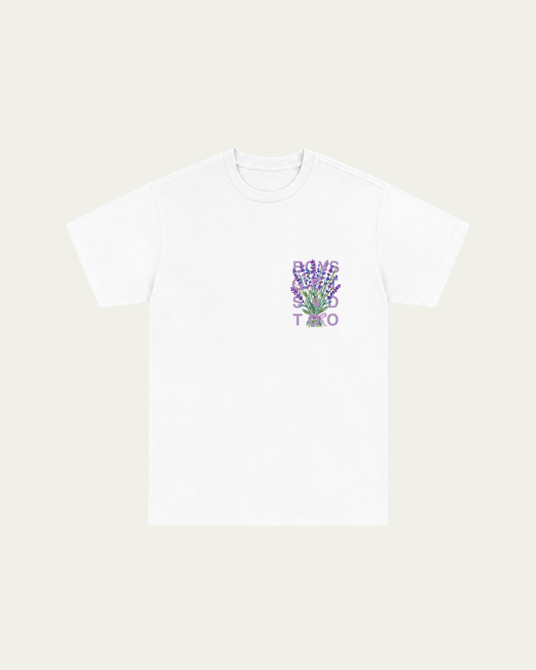 LAVENDER WHITE TEE
