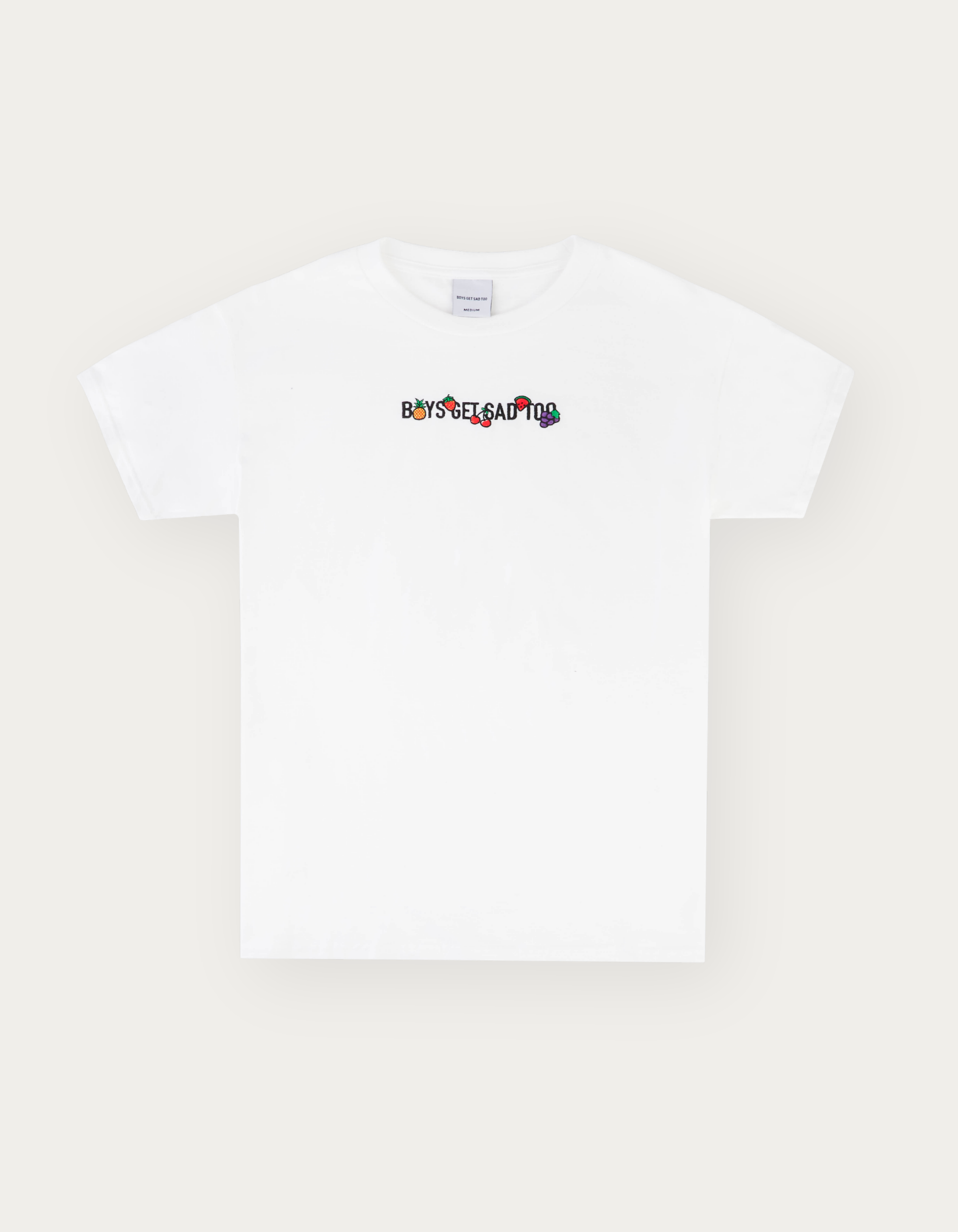 FRUIT EMBROIDERY TEE WHITE