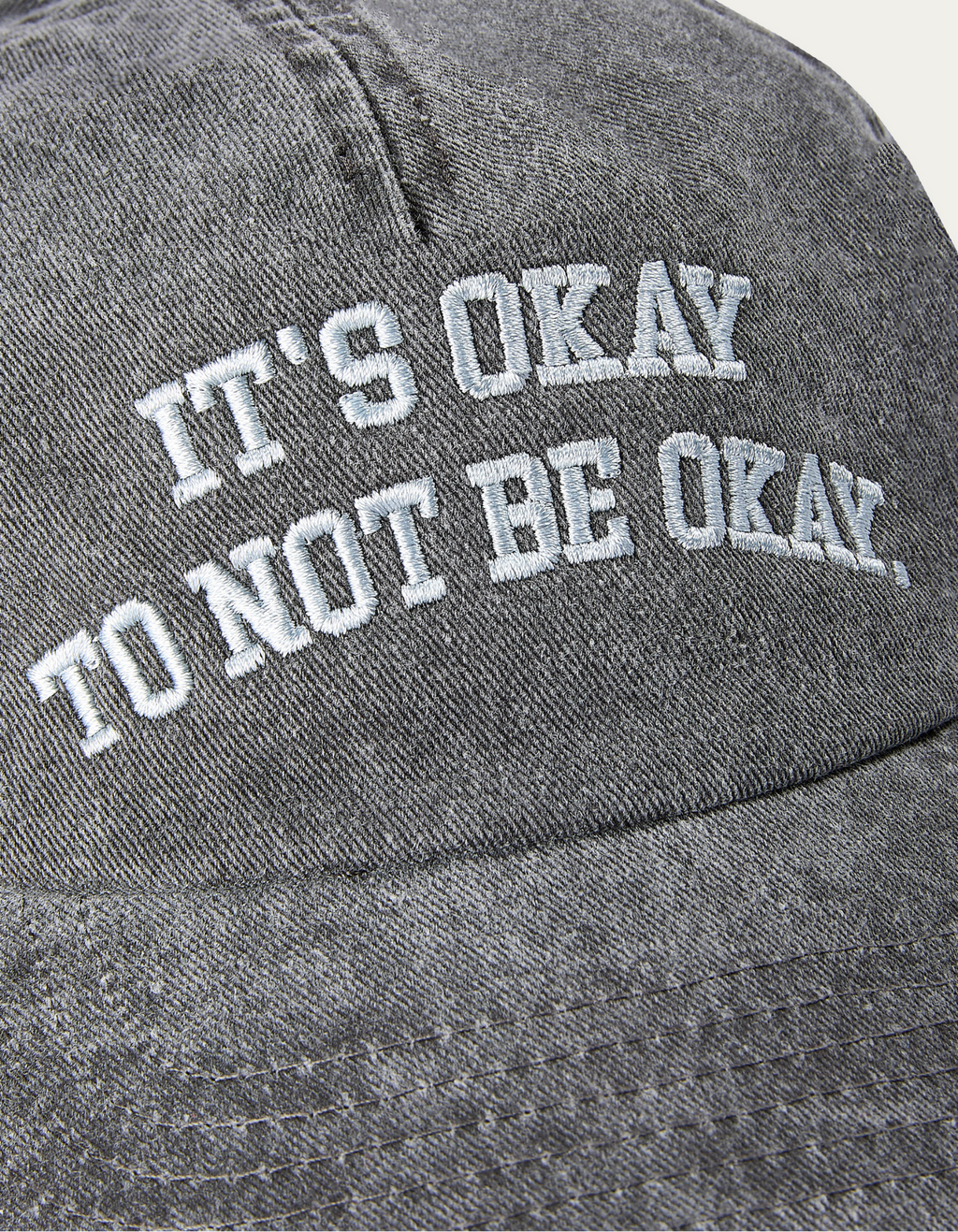 IT'S OKAY VINTAGE BLACK 5-PANEL CAP