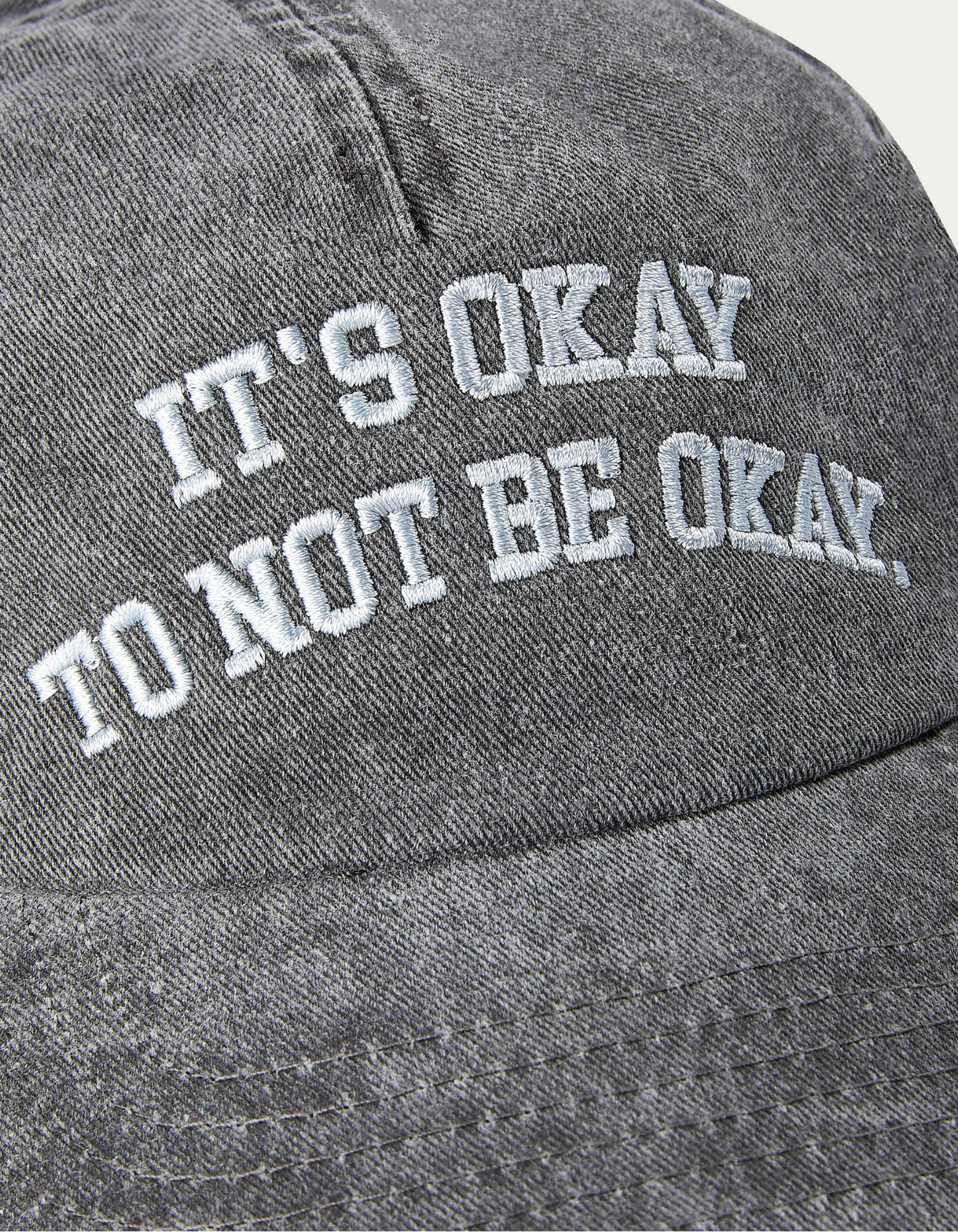 IT'S OKAY VINTAGE BLACK 5-PANEL CAP