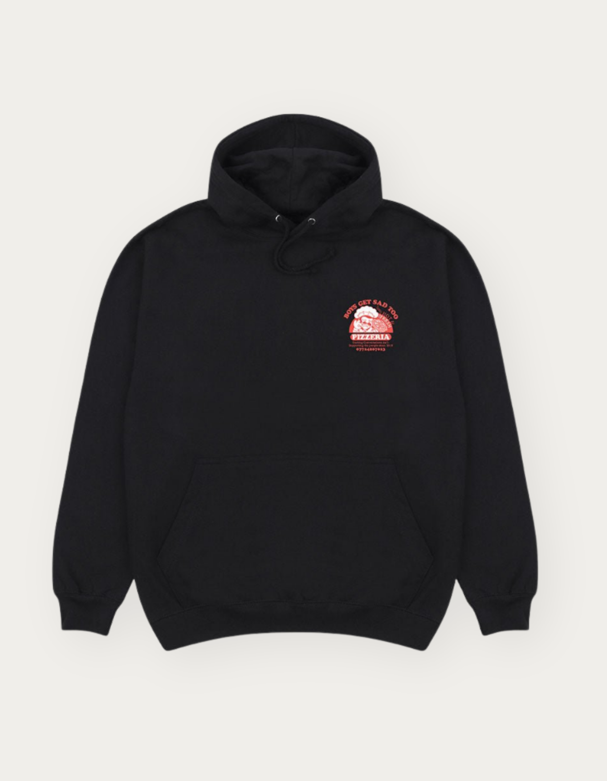 PIZZA HOODY BLACK