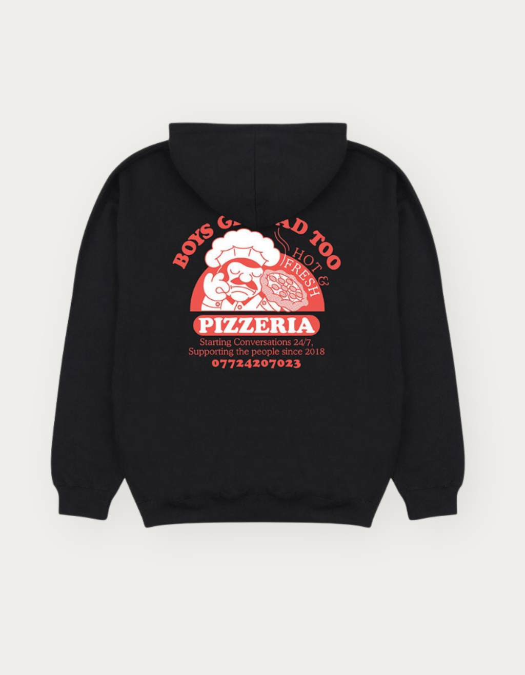 PIZZA HOODY BLACK