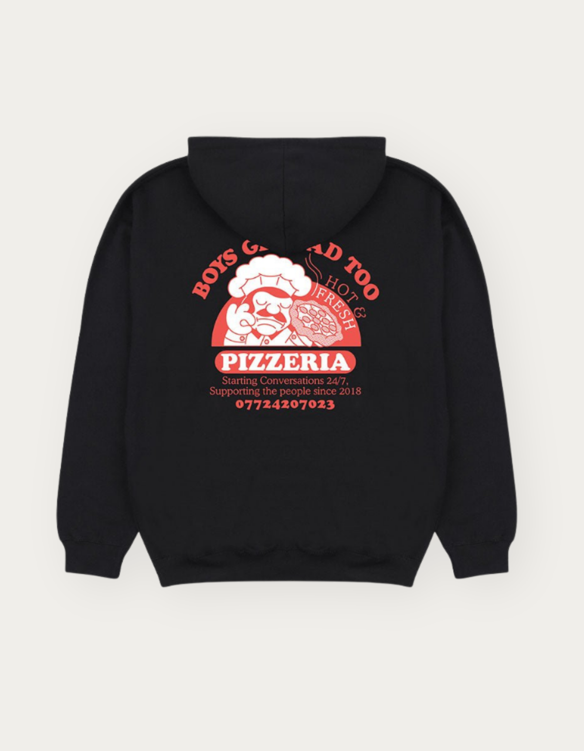 PIZZA HOODY BLACK