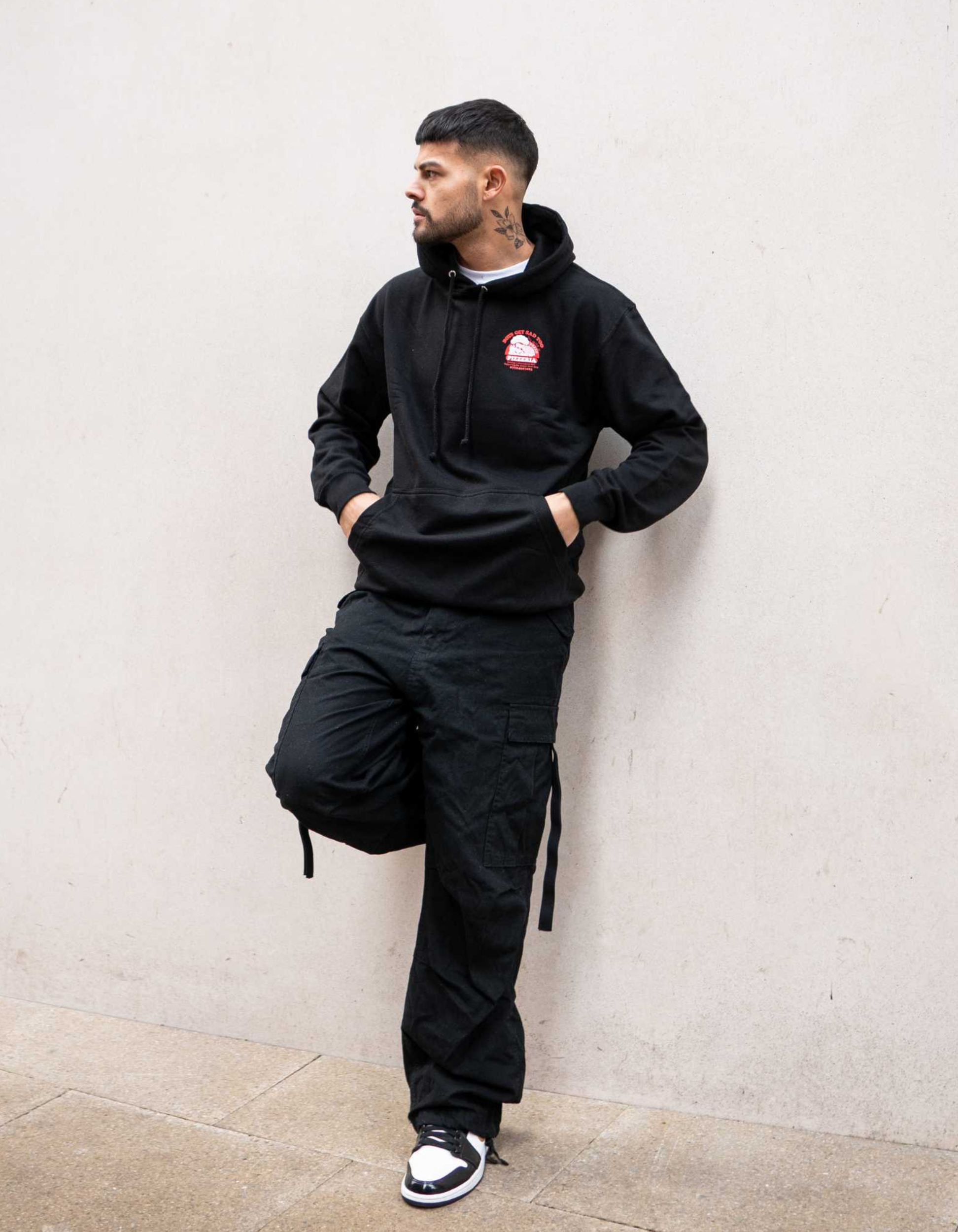 PIZZA HOODY BLACK