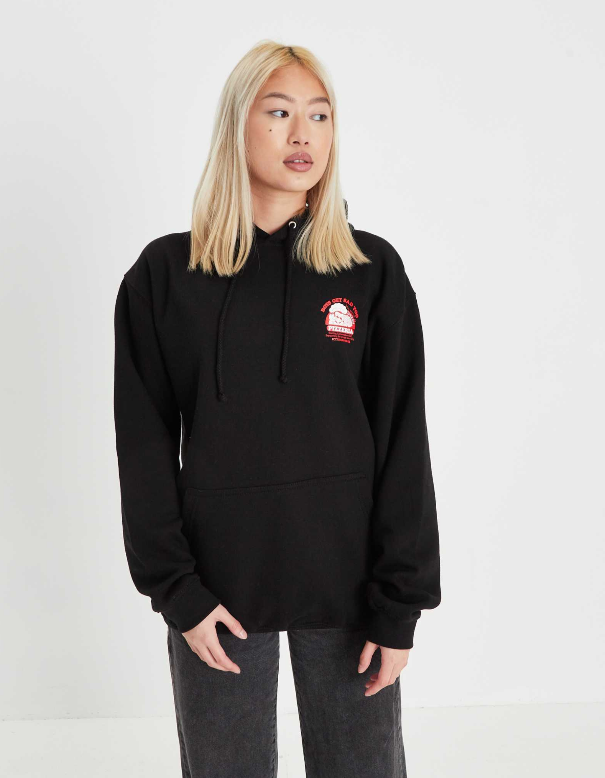 PIZZA HOODY BLACK