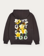 BEES & DAFFODIL HOODY DARK GREY