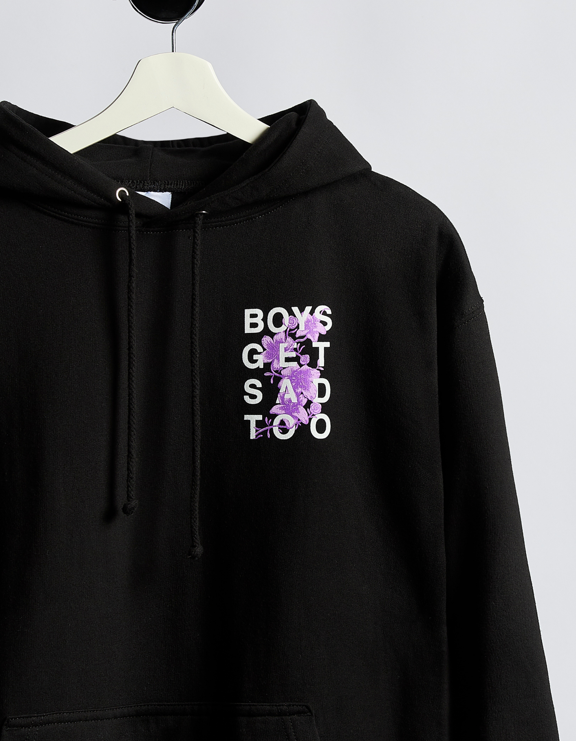 FLOWER HOODY BLACK