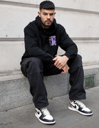 FLOWER HOODY BLACK