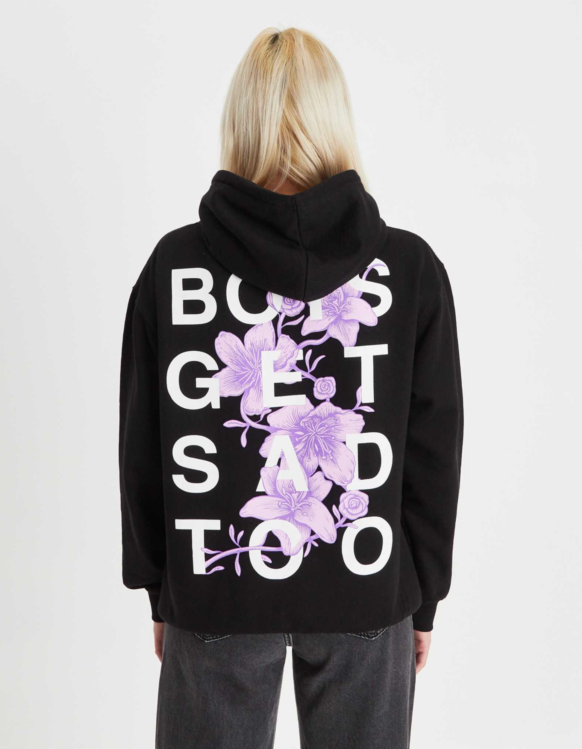 FLOWER HOODY BLACK