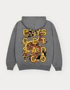 DRAGON HOODY OVER DYED VINTAGE GREY