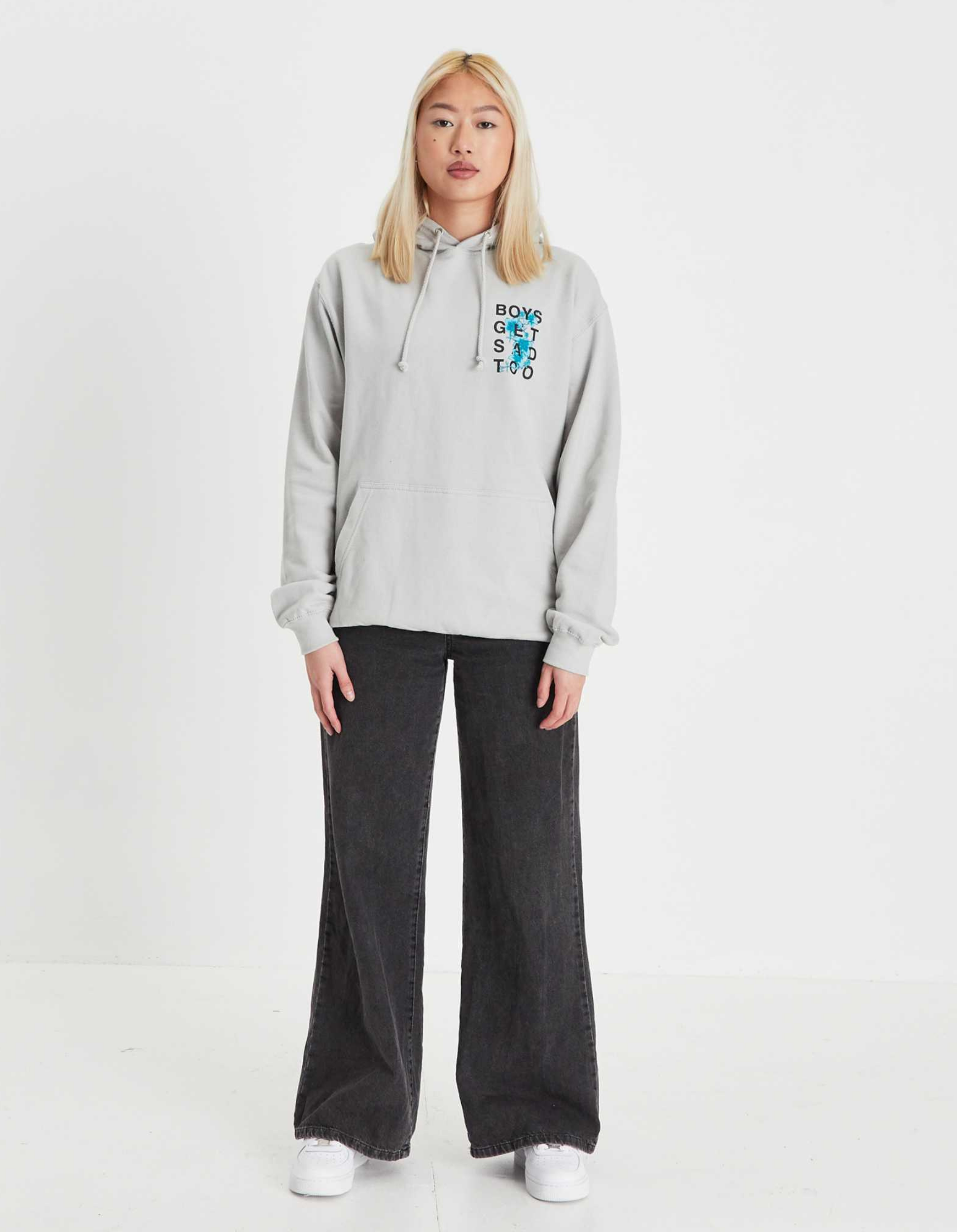 FLOWER HOODY GREY