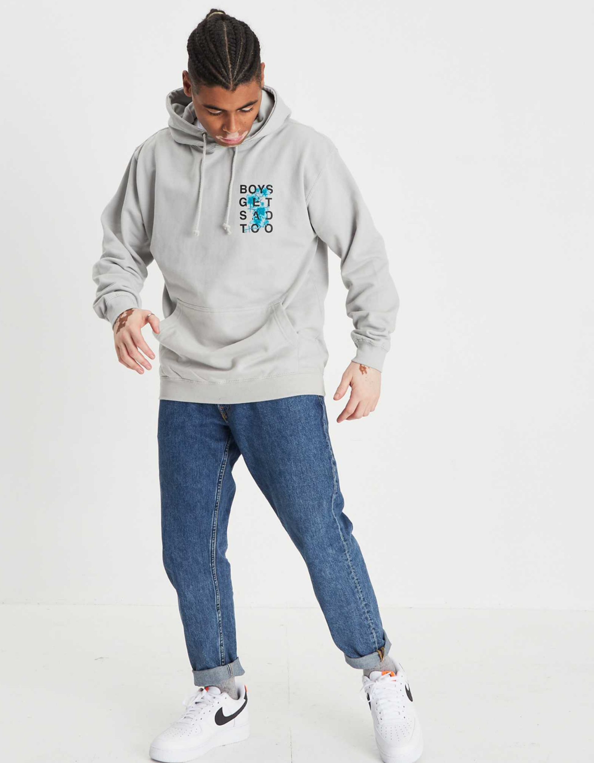 FLOWER HOODY GREY