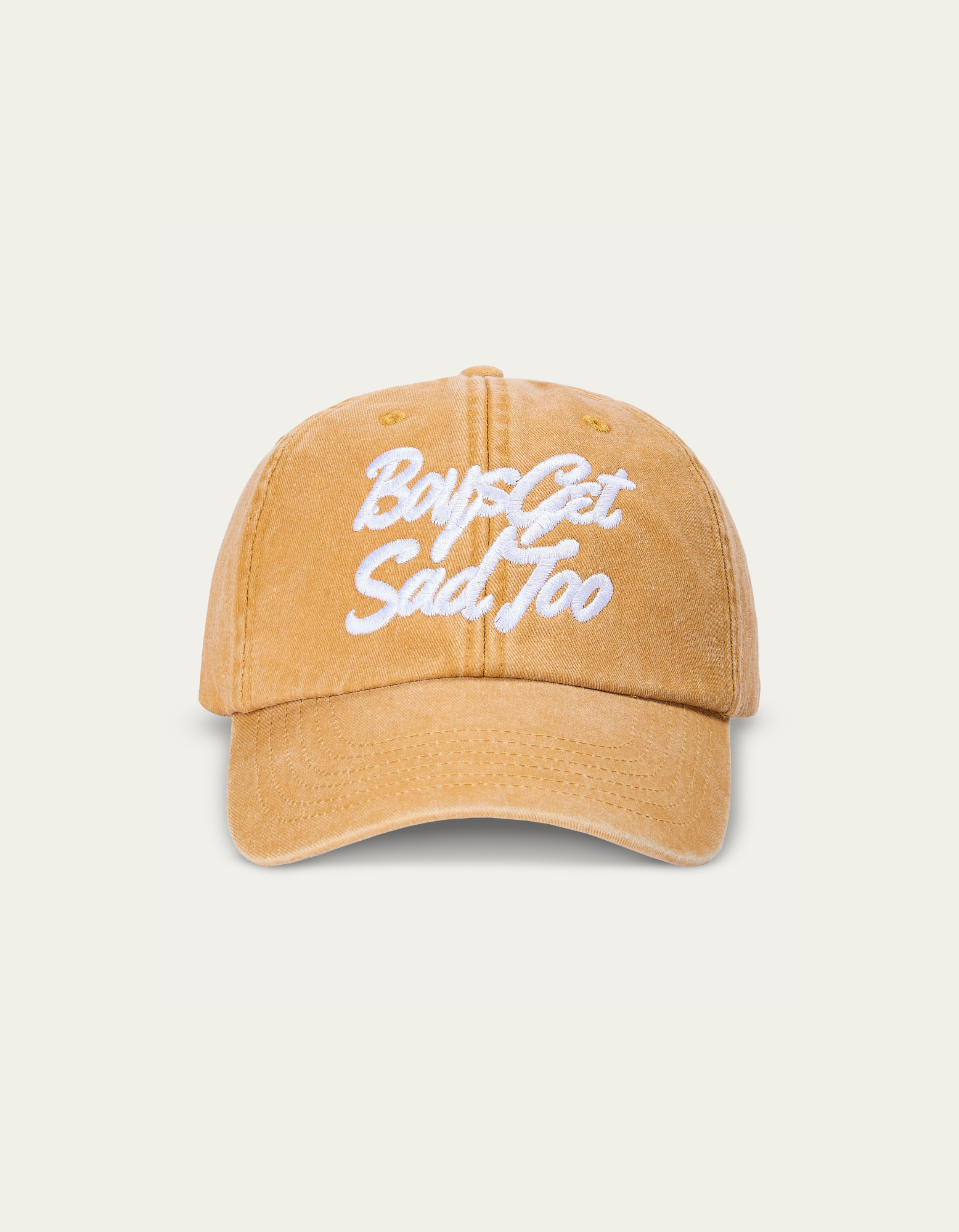 SCRIPT VINTAGE MUSTARD 6-PANEL CAP