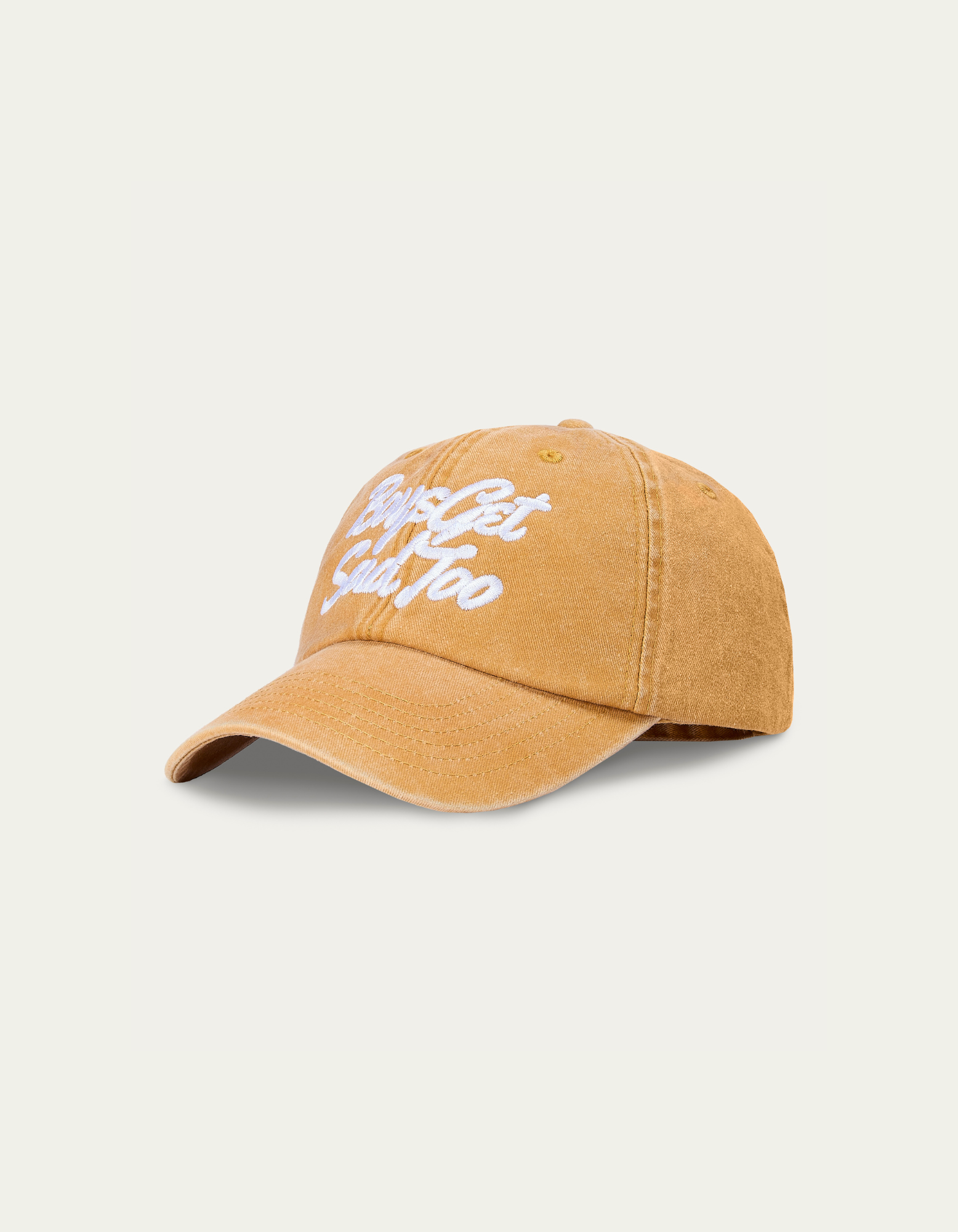 SCRIPT VINTAGE MUSTARD 6-PANEL CAP
