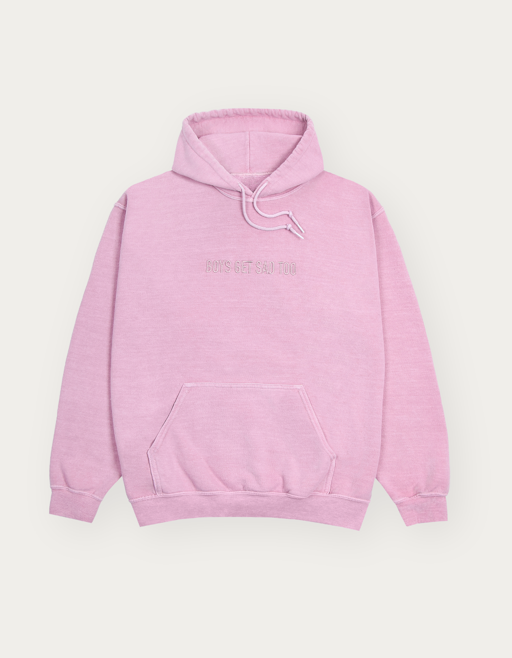 STITCH OVER DYED HOODY ROSE PINK