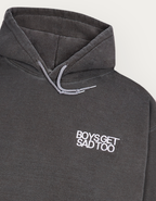 ESSENTIALS OVER DYED HOODY VINTAGE BLACK
