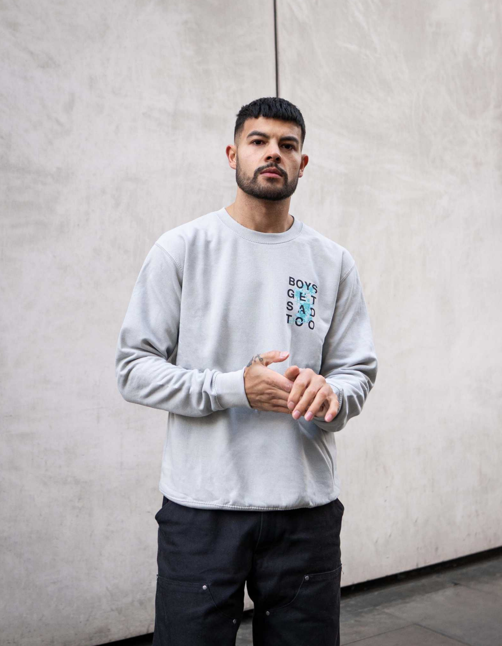 FLOWER CREWNECK GREY