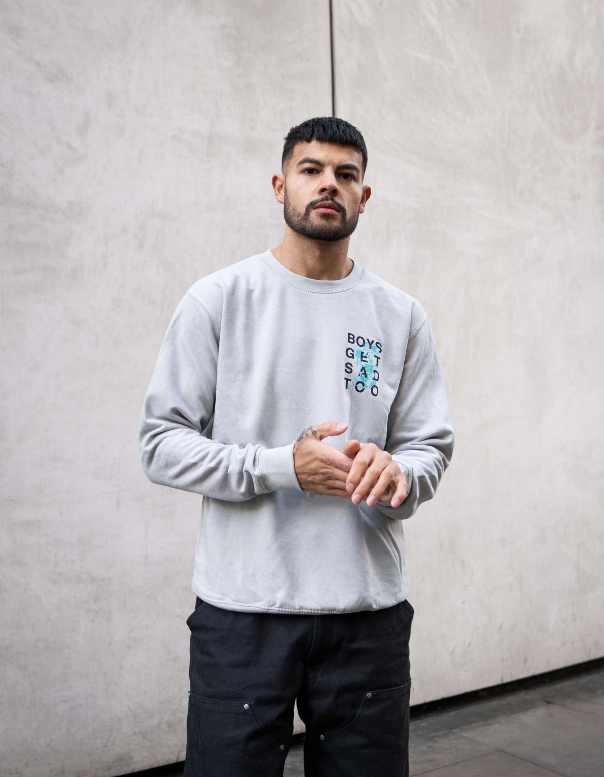 FLOWER CREWNECK GREY