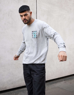 FLOWER CREWNECK GREY