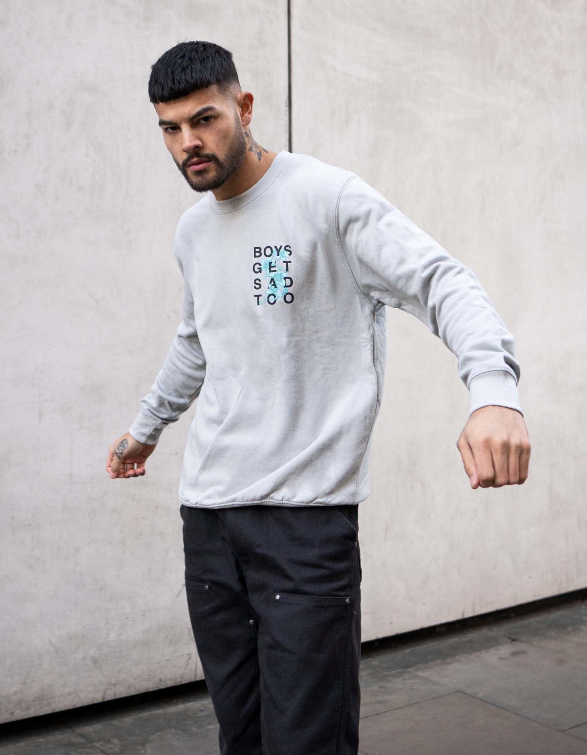 FLOWER CREWNECK GREY