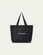 BLOCK LOGO BLACK CARRYALL TOTE BAG