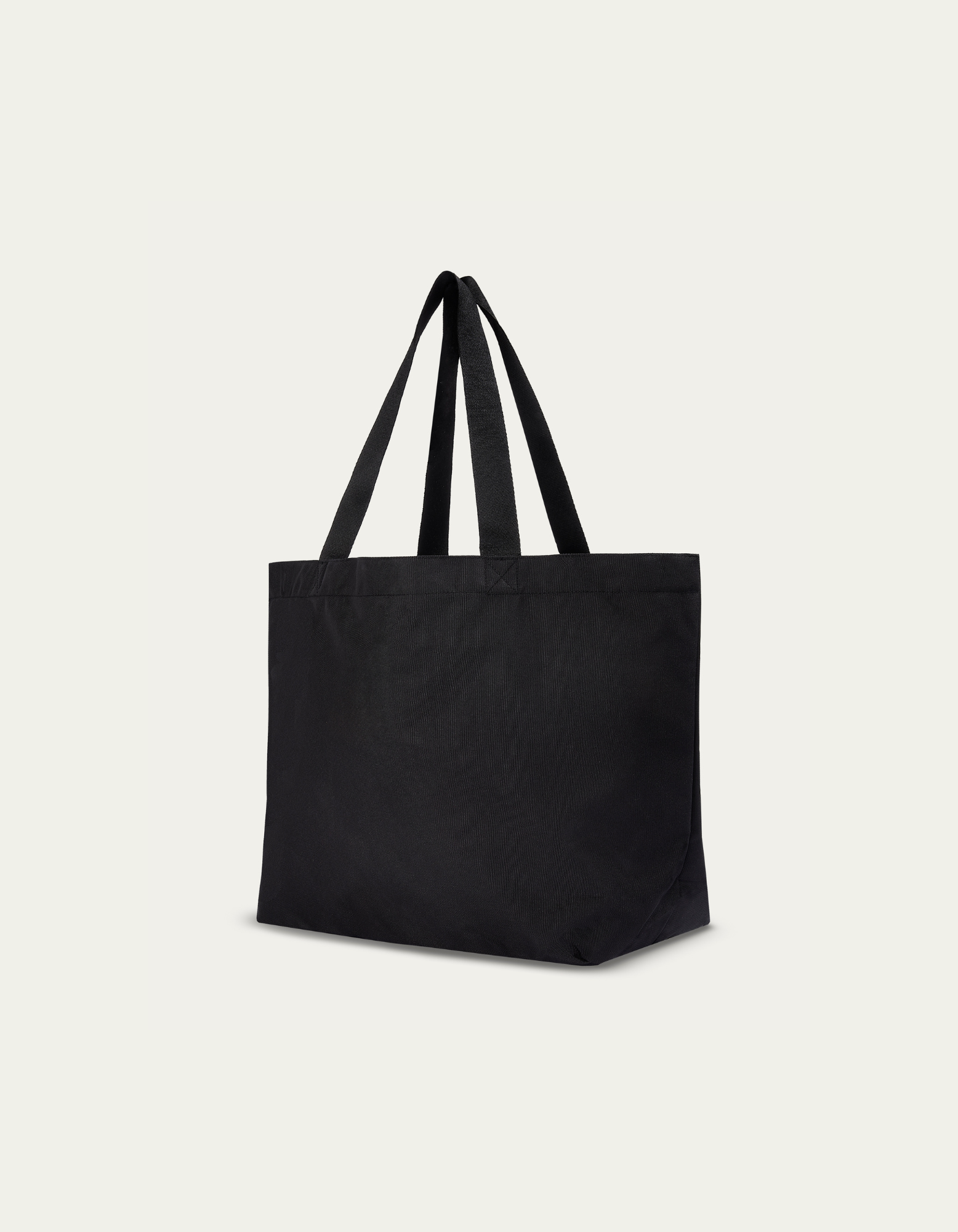 BLOCK LOGO BLACK CARRYALL TOTE BAG