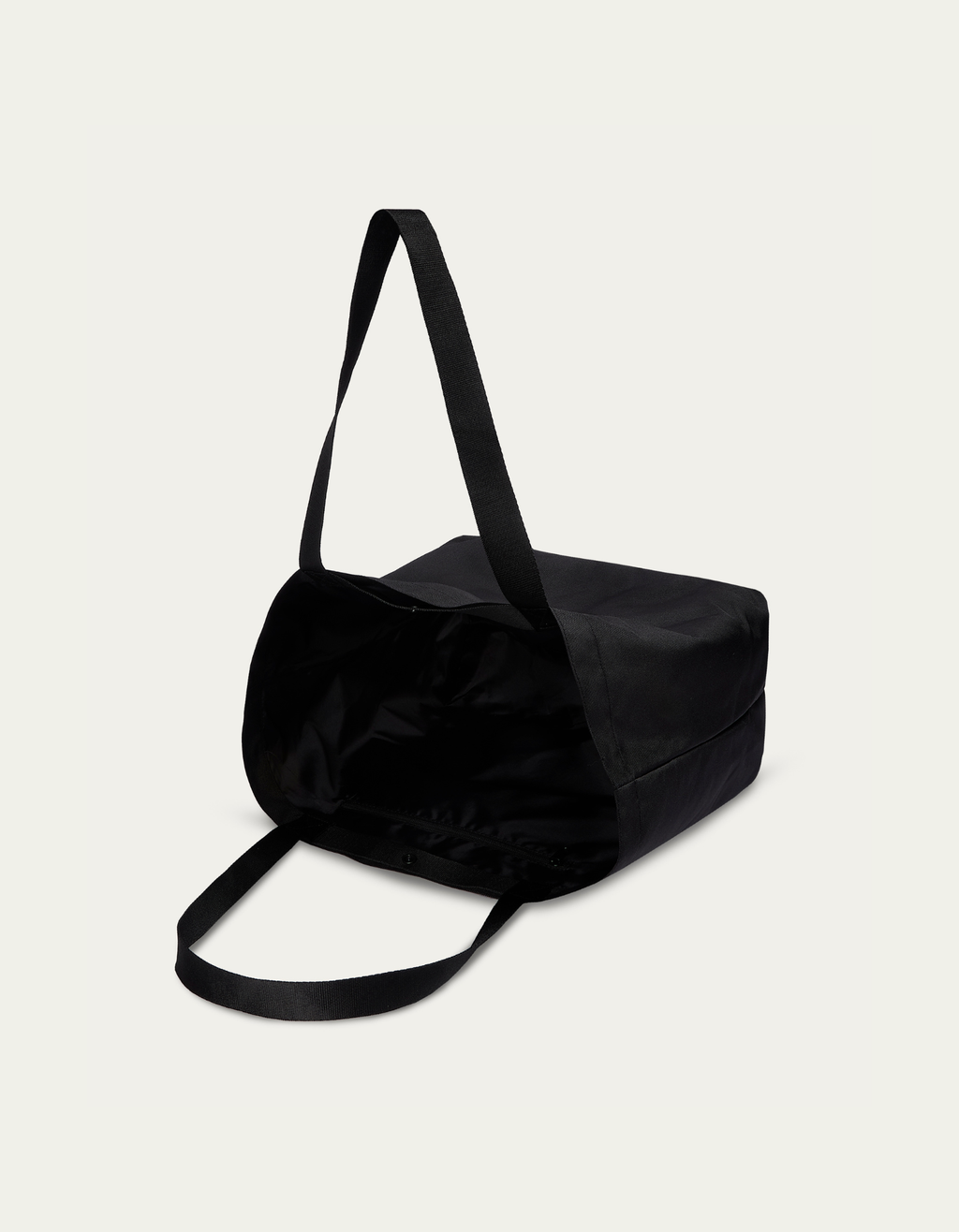BLOCK LOGO BLACK CARRYALL TOTE BAG