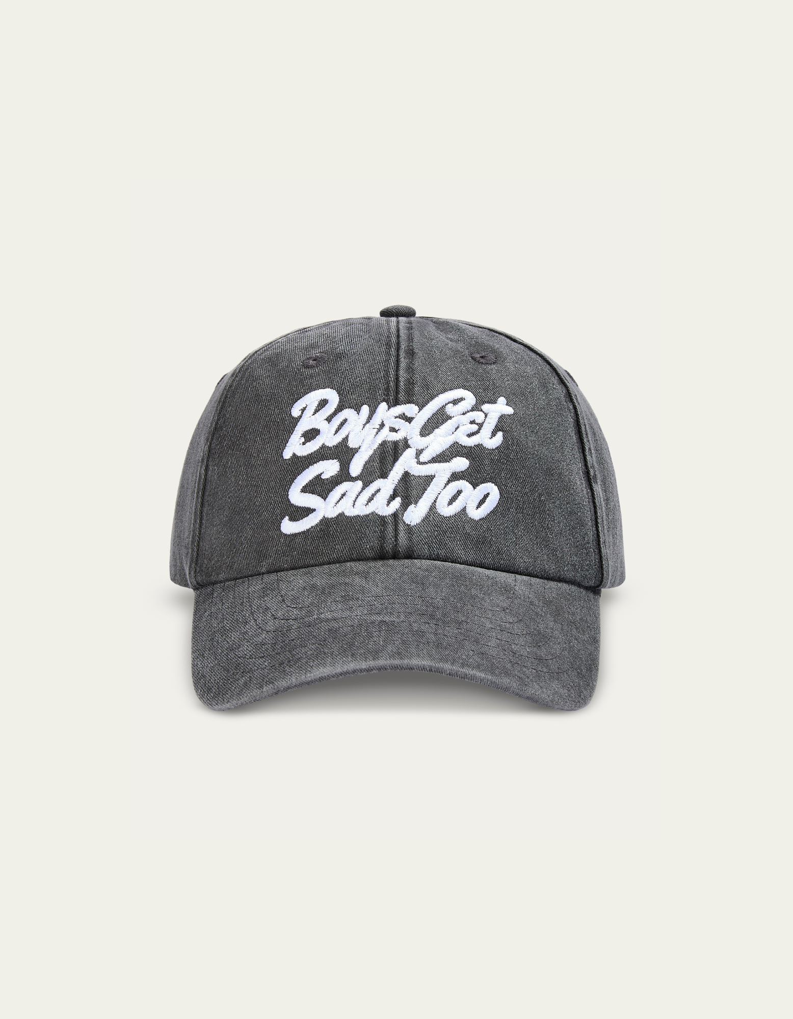 SCRIPT VINTAGE BLACK 6-PANEL CAP