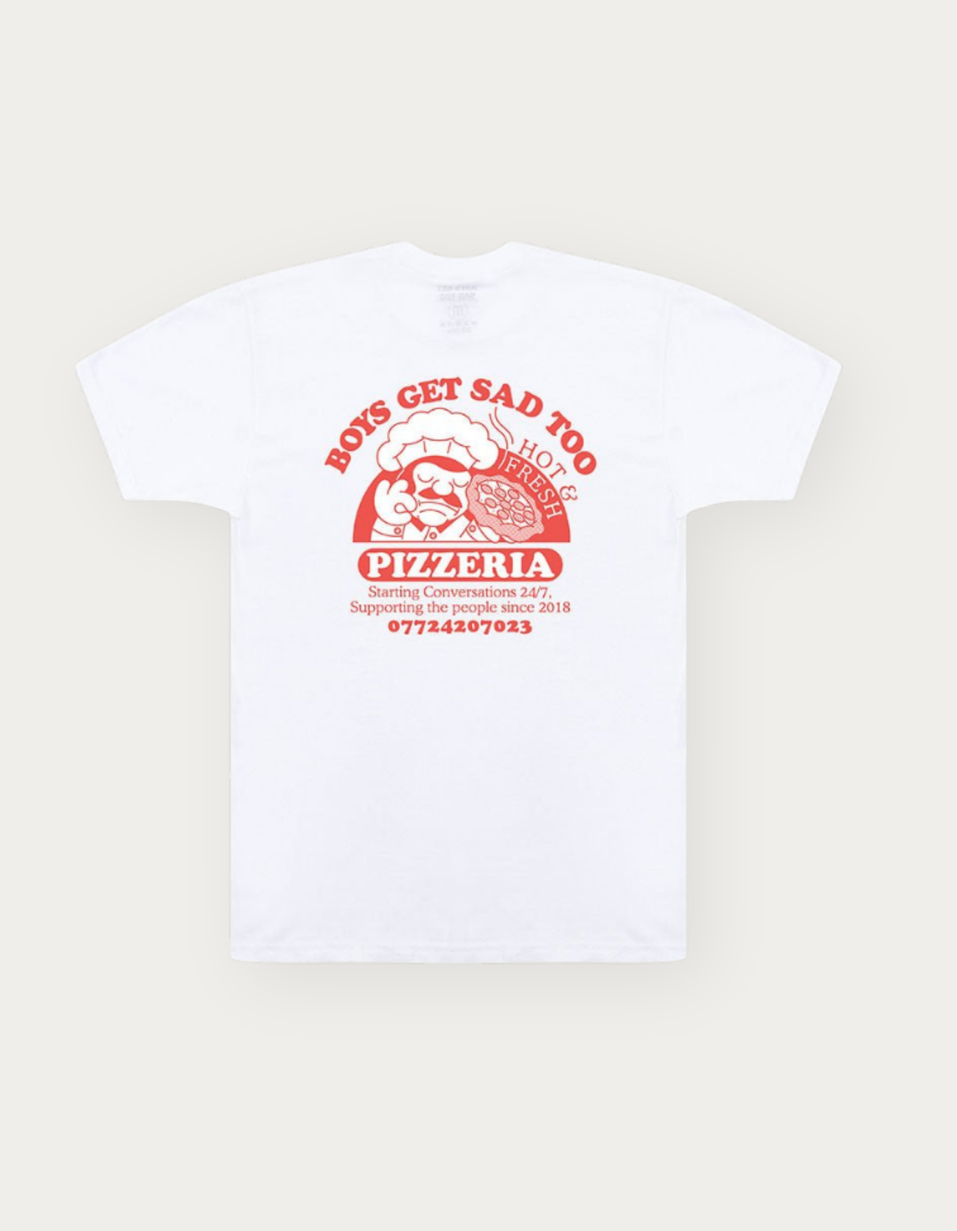 PIZZA TEE WHITE