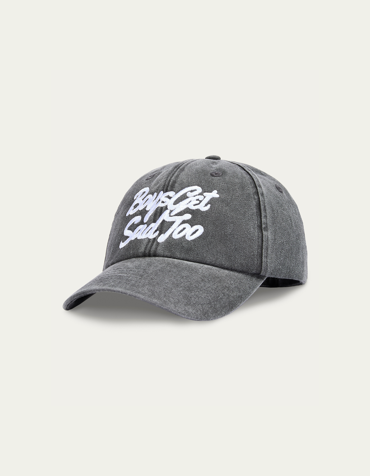 SCRIPT VINTAGE BLACK 6-PANEL CAP