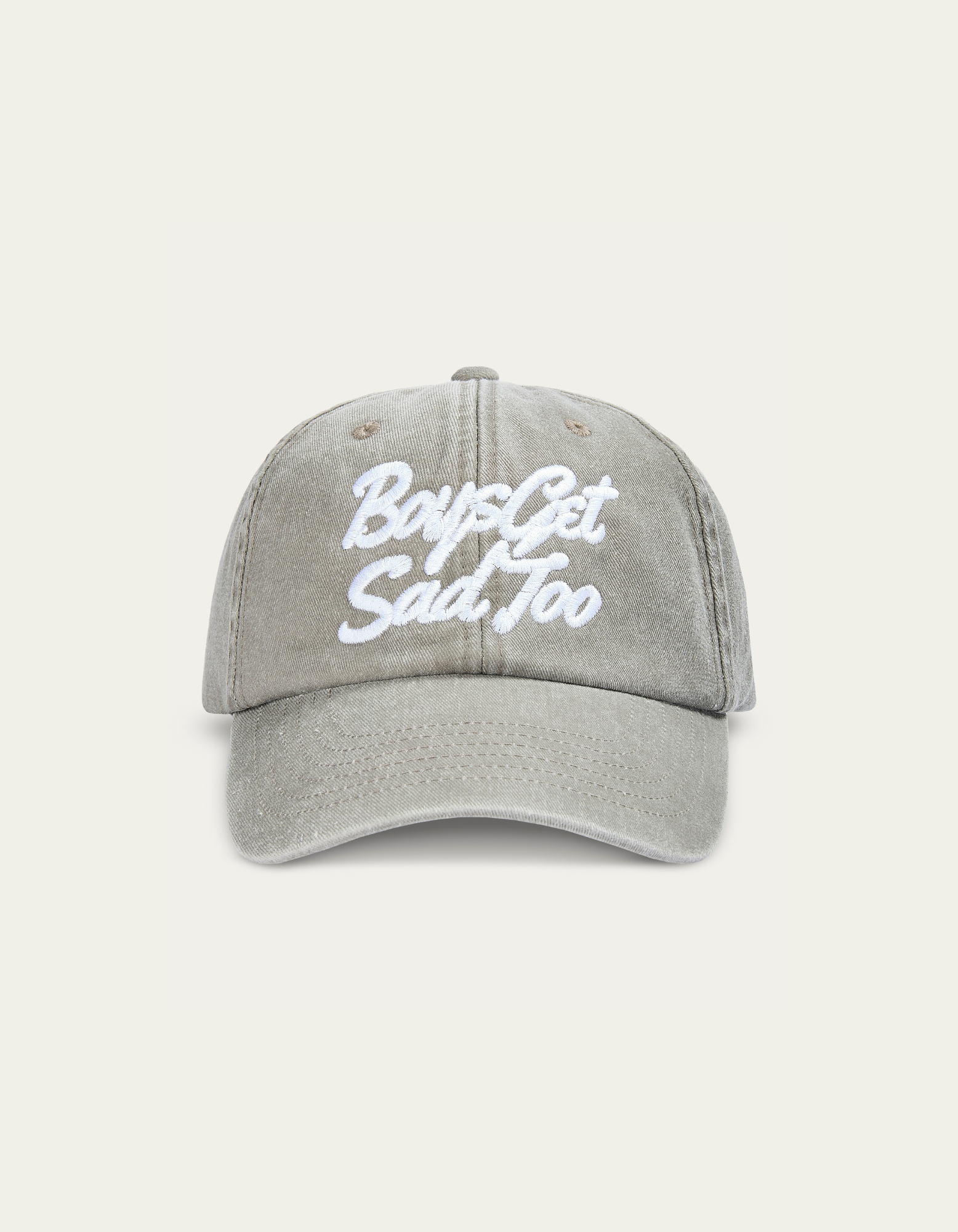 SCRIPT VINTAGE GREY 6-PANEL CAP