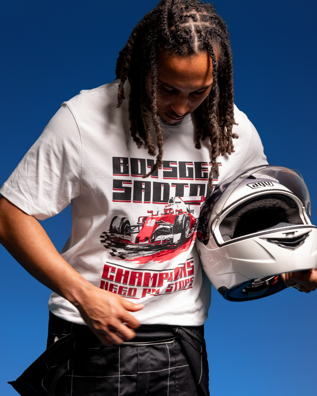 PIT STOP TEE WHITE