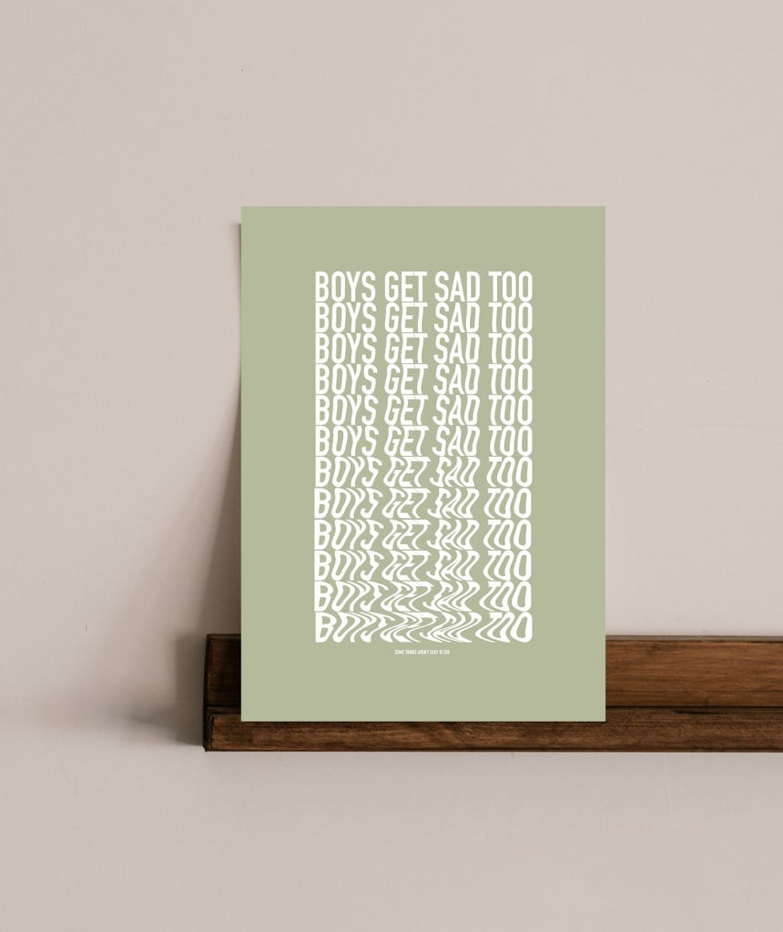 ILLUSION PRINT SAGE - Boys Get Sad Too