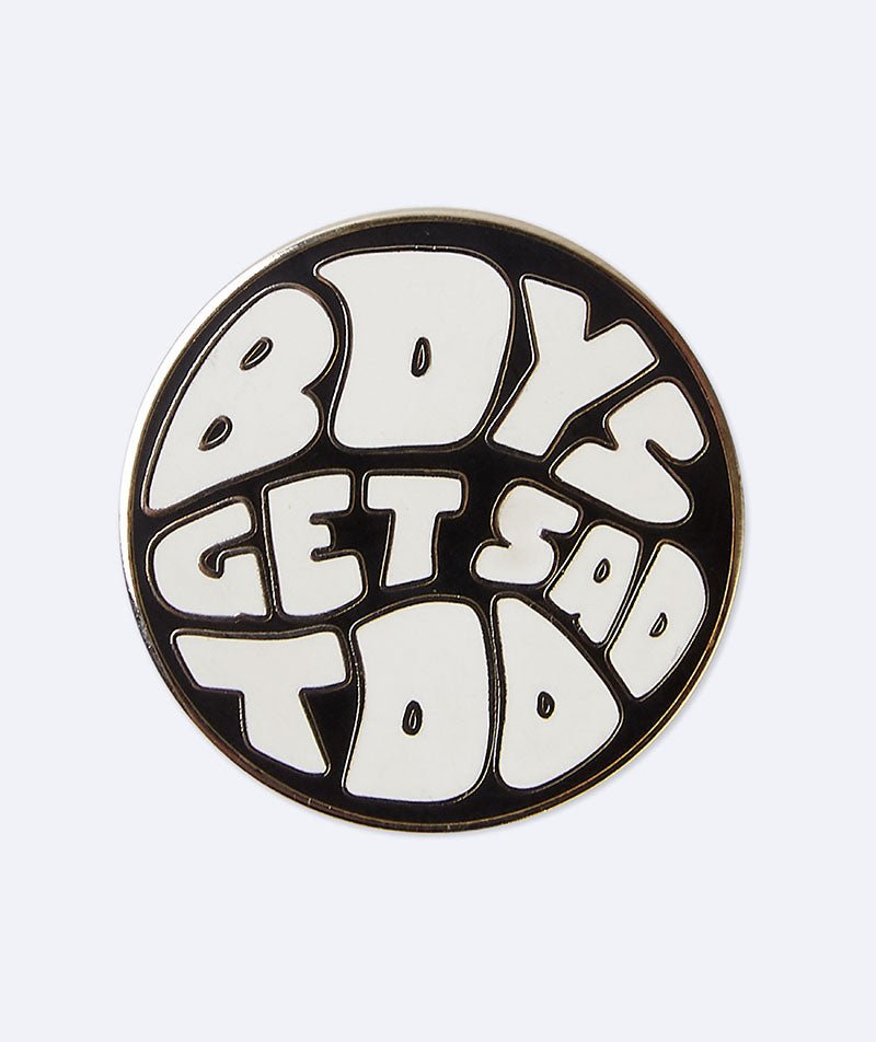 WAVE BLACK ENAMEL BADGE - Boys Get Sad Too